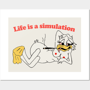 Life Is A Simulation Posters and Art